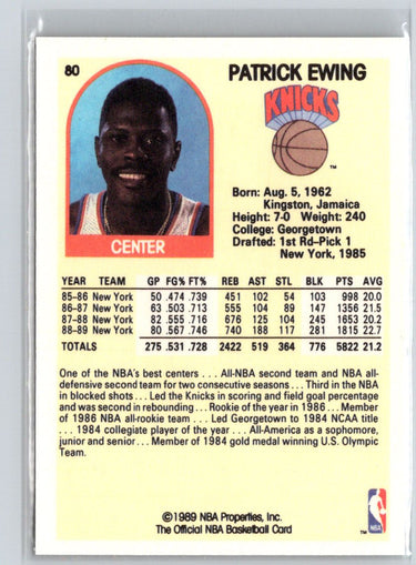 1989-90 Hoops #80 Patrick Ewing K49