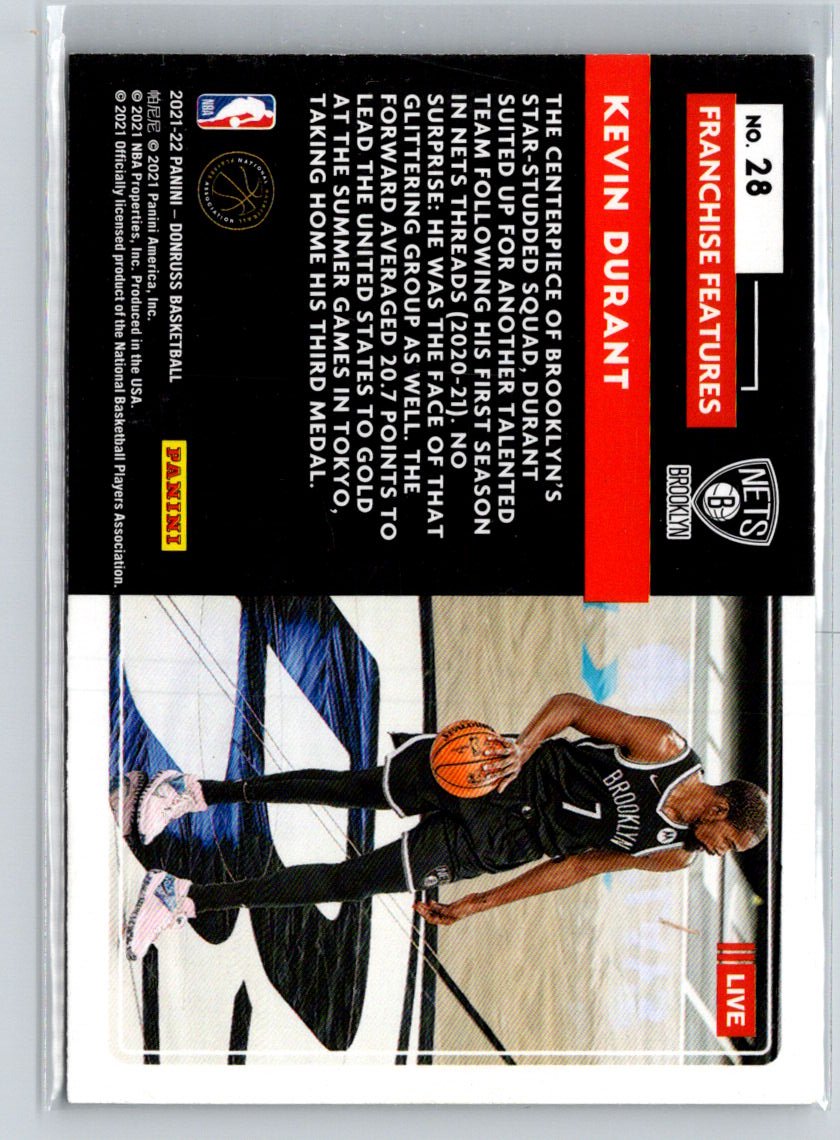 2021-22 Donruss #28 Kevin Durant Franchise Features K49
