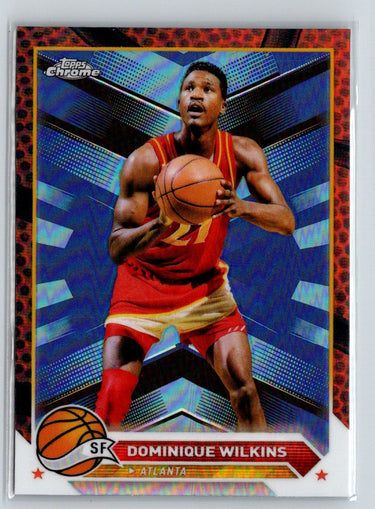 2023-24 Topps Chrome #166 Dominique Wilkins Orange Basketball Refractors K50