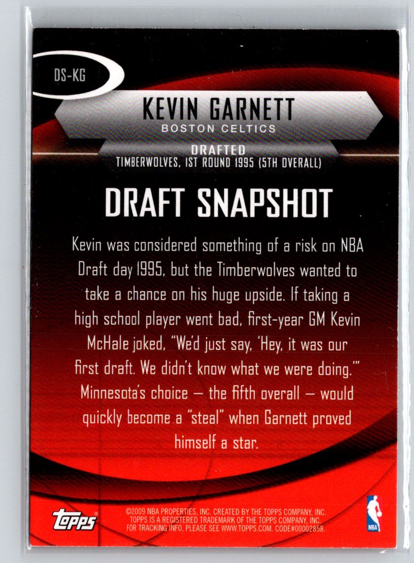2009-10 Topps #DS-KG Kevin Garnett Draft Snapshot K51