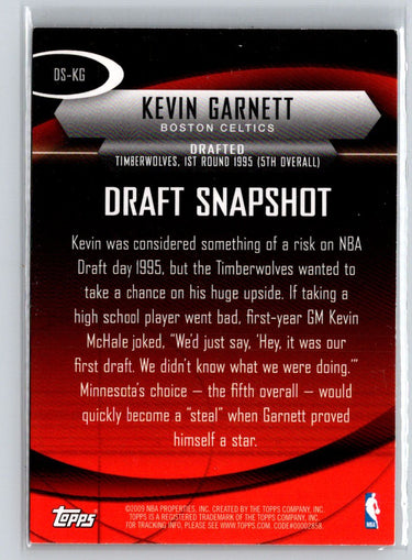 2009-10 Topps #DS-KG Kevin Garnett Draft Snapshot K51