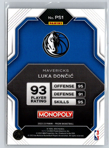 2022-23 Panini Prizm Monopoly #PS1 Luka Doncic Prizm All-Stars K51