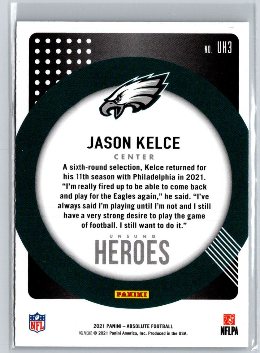 2021 Panini Absolute - Unsung Heroes #UH3 Jason Kelce K52