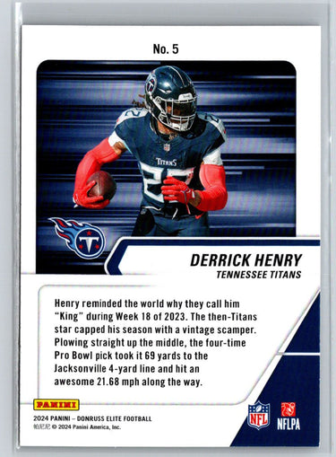 2024 Donruss Elite #5 Derrick Henry Full Throttle Green K56