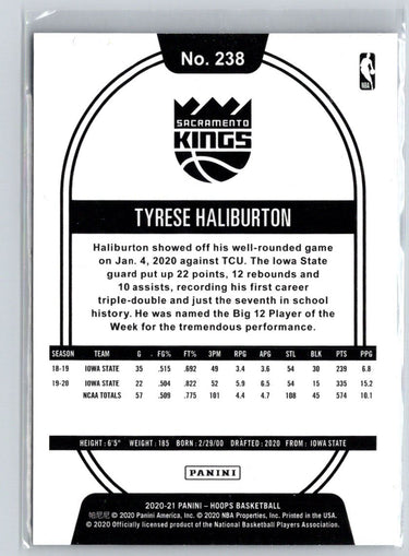 2020-21 Hoops #238 Tyrese Haliburton K58