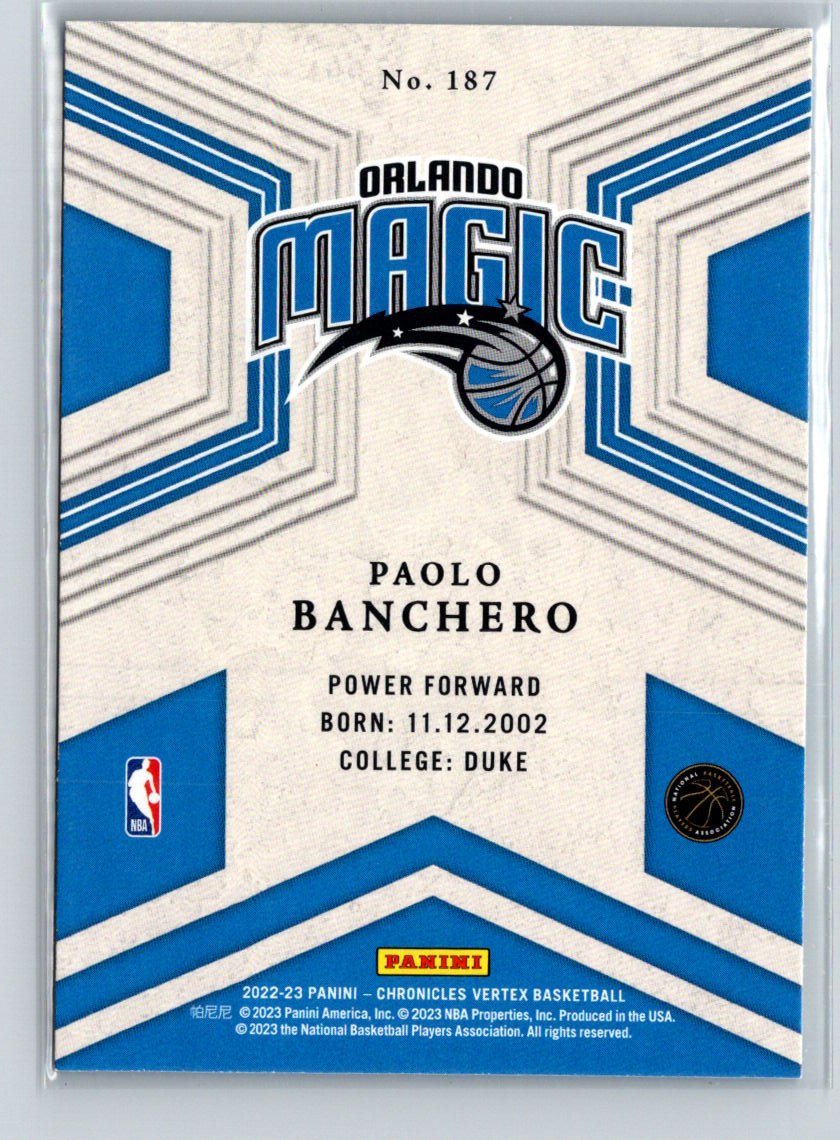 2022-23 Panini Chronicles #187 Paolo Banchero Pink K59