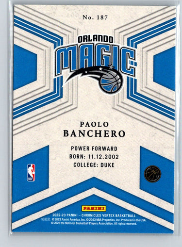 2022-23 Panini Chronicles #187 Paolo Banchero Pink K59