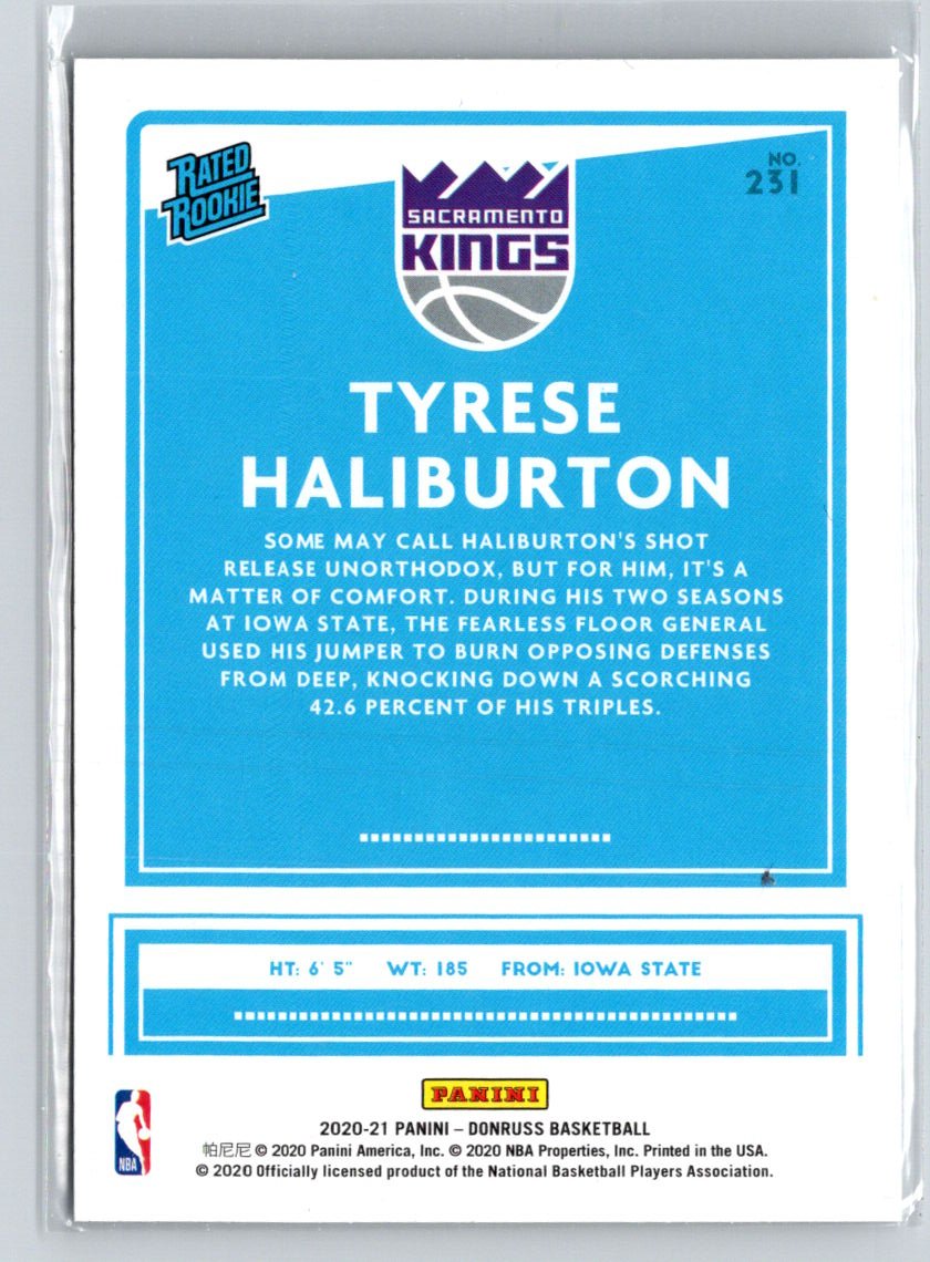 2020-21 Donruss #231 Tyrese Haliburton K59