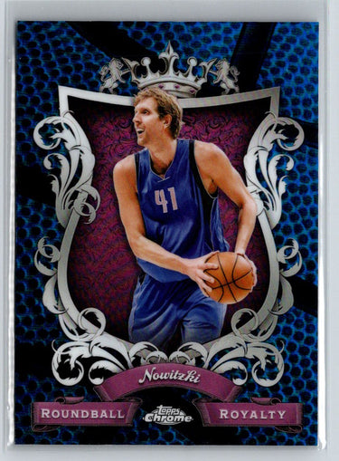 2023-24 Topps Chrome #RR-4 Dirk Nowitzki Roundball Royalty Refractor Blue K60