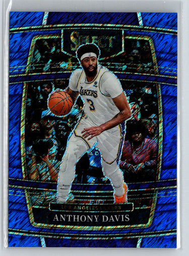 2021-22 Panini Select #39 Anthony Davis Blue Shimmer Prizms K60