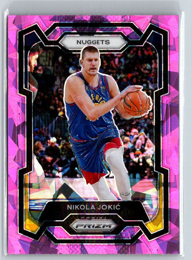 2023-24 Panini Prizm #17 Nikola Jokic Prizms Pink Ice K60