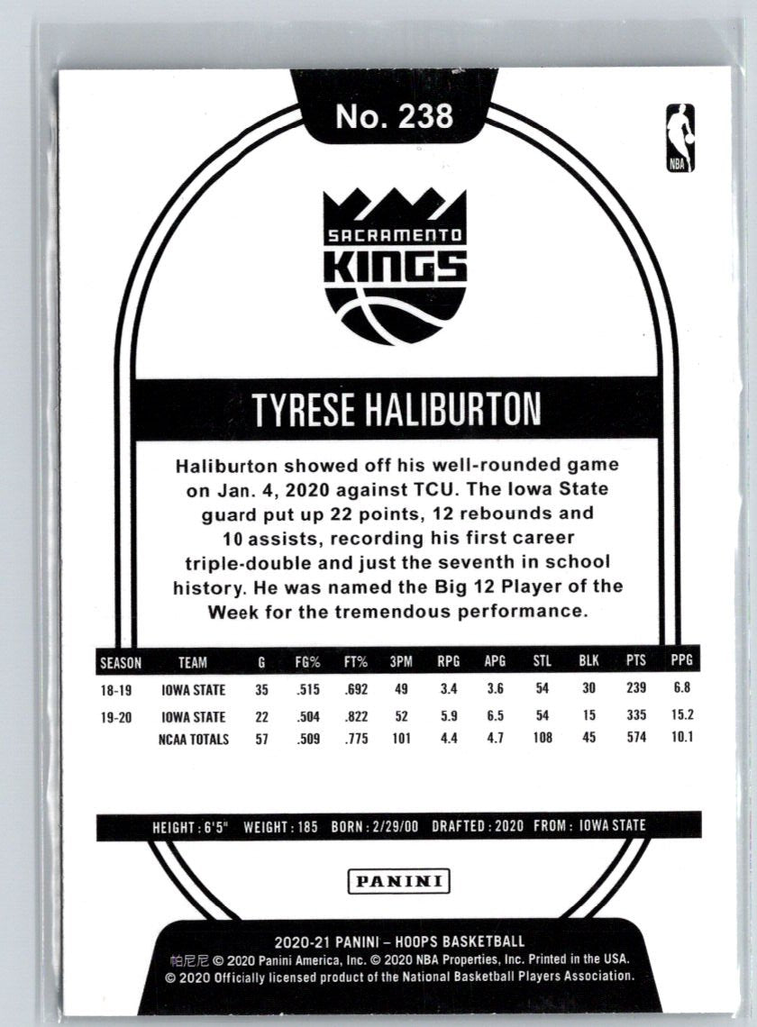 2020-21 Hoops #238 Tyrese Haliburton K60