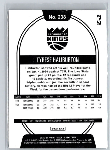 2020-21 Hoops #238 Tyrese Haliburton K60