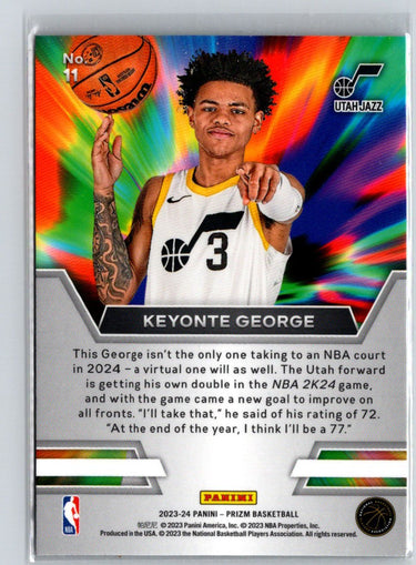 2023-24 Panini Prizm #11 Keyonte George Instant Impact K61