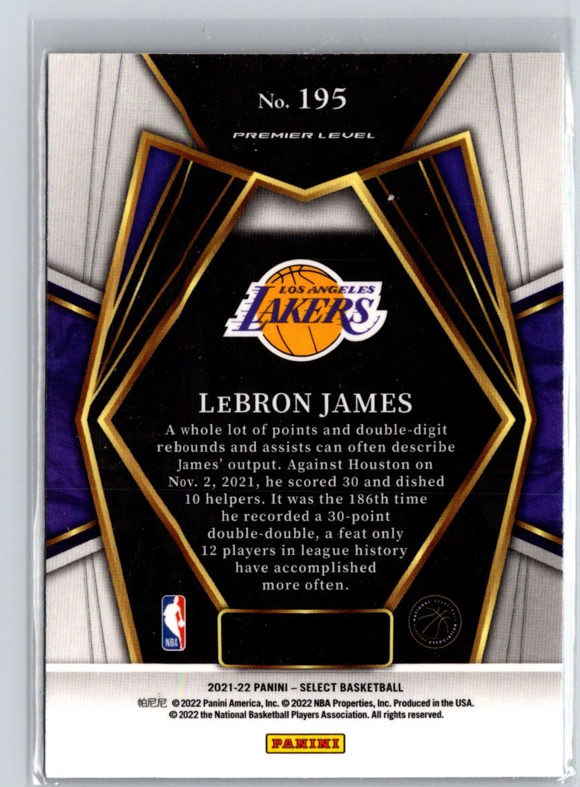2021-22 Panini Select #195 LeBron James Blue (Retail Base) K61