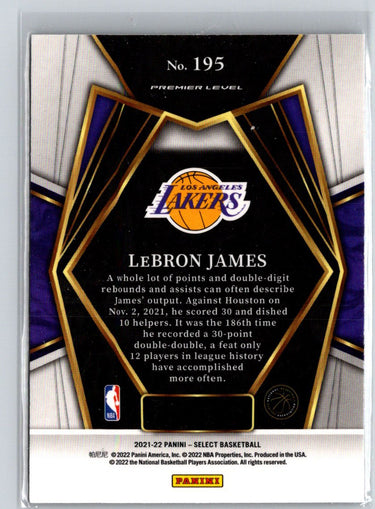 2021-22 Panini Select #195 LeBron James Blue (Retail Base) K61