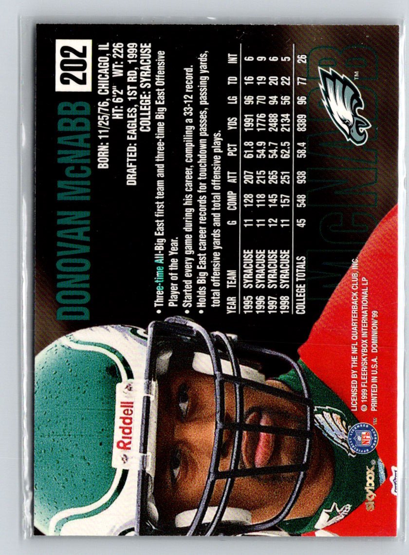 1999 SkyBox Dominion #202 Donovan McNabb K62