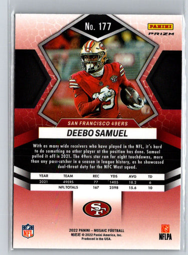 2022 Panini Mosaic #177 Deebo Samuel Mosaic Camo Pink K62