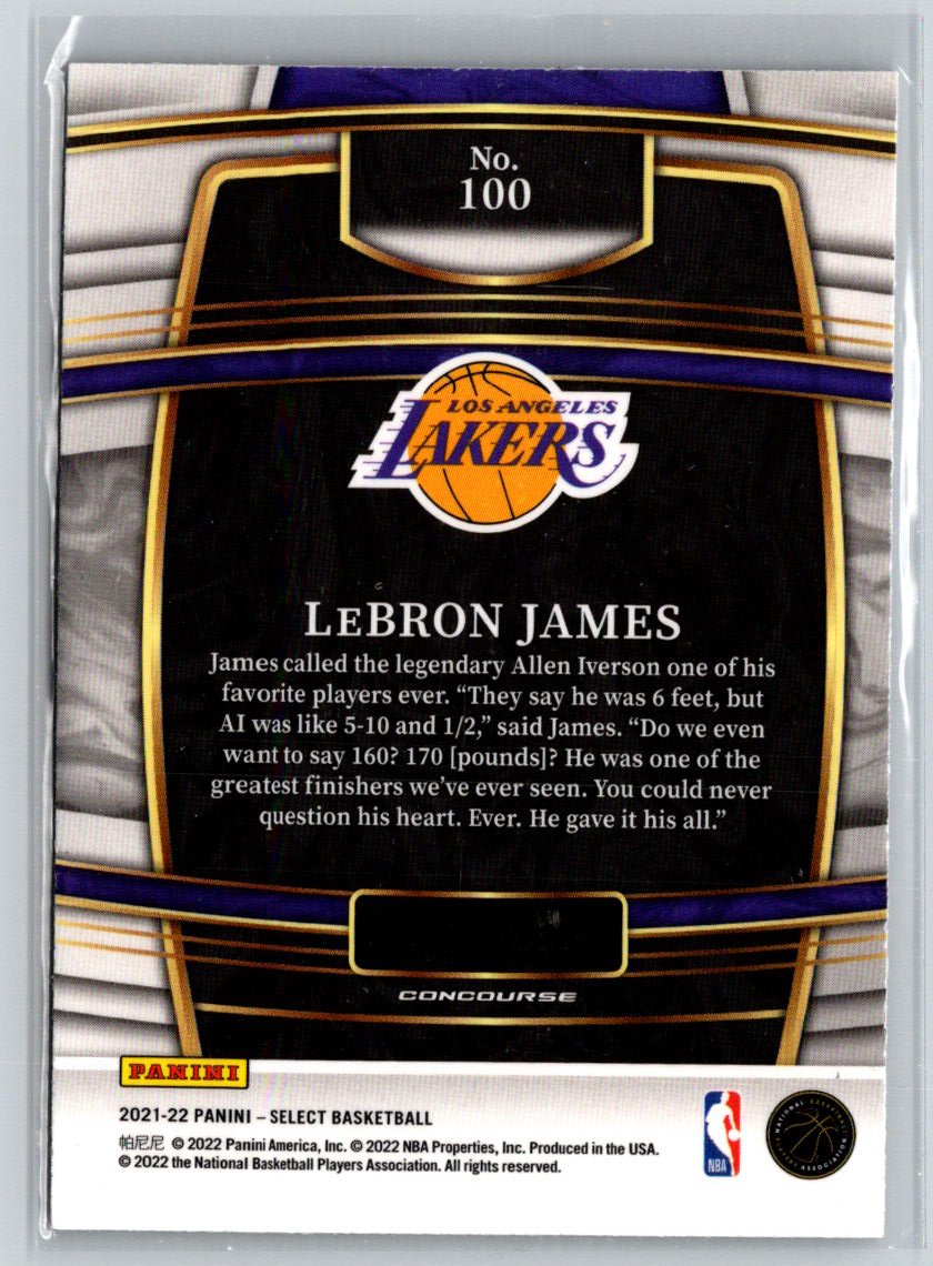 2021-22 Panini Select #100 LeBron James Blue (Retail Base) K62