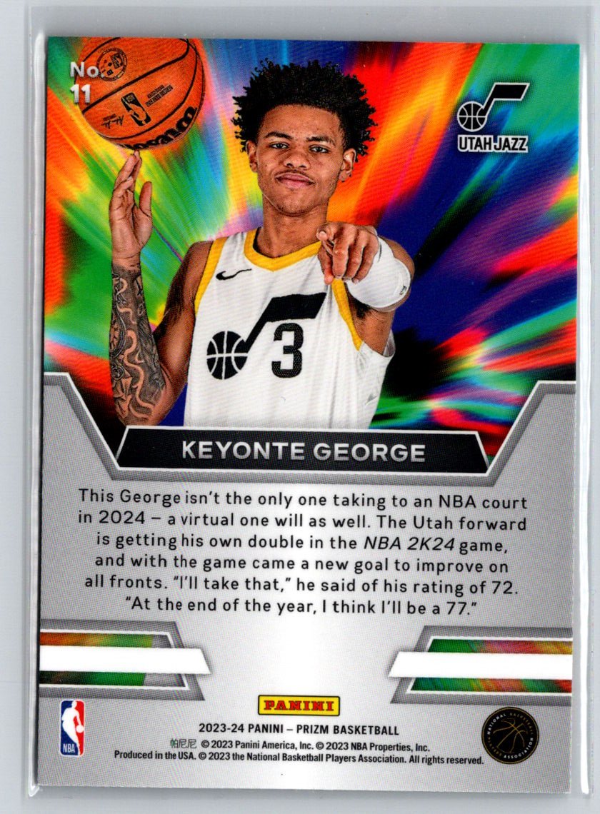 2023-24 Panini Prizm #11 Keyonte George Instant Impact K62