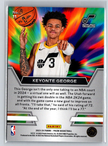 2023-24 Panini Prizm #11 Keyonte George Instant Impact K62