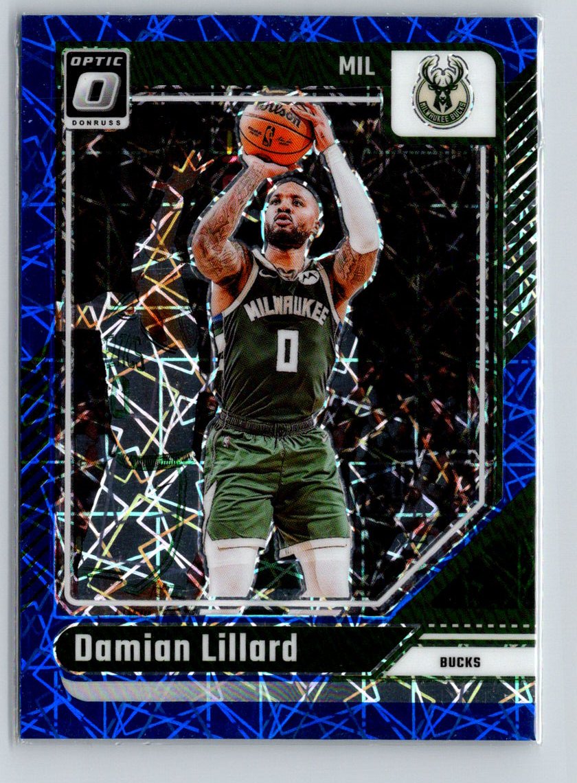 2024-25 Donruss Optic #83 Damian Lillard Blue Velocity K63