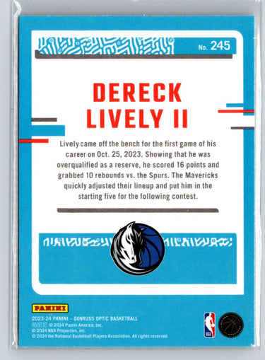 2023-24 Donruss Optic #245 Dereck Lively II K63
