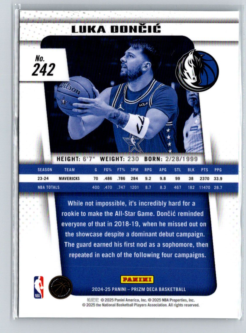 2024-25 Panini Prizm Deca #242 Luka Doncic K64
