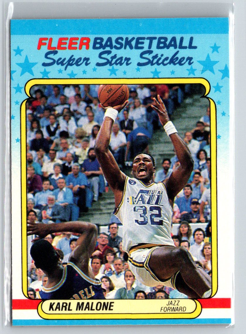 1988-89 Fleer #8 Karl Malone Stickers K64