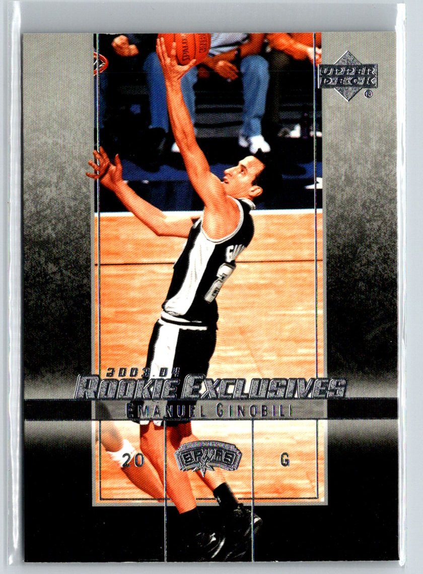 2003-04 Upper Deck Rookie Exclusives #38 Manu Ginobili K65
