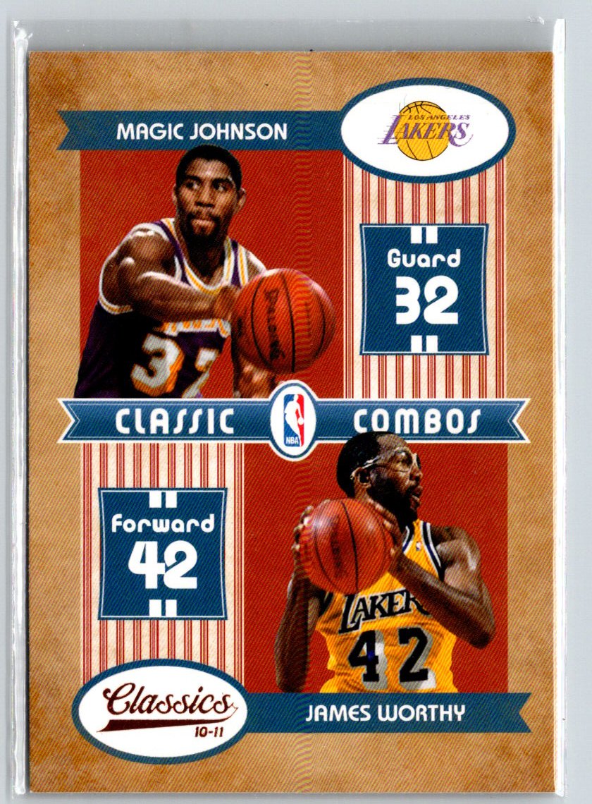 2010-11 Panini Classics #2 James Worthy / Magic Johnson Classic Combos K67