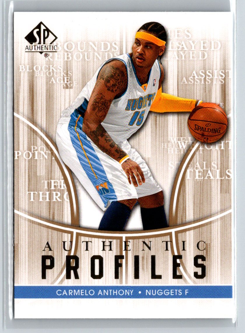 2008-09 SP Authentic #AP-33 Carmelo Anthony Profiles K67