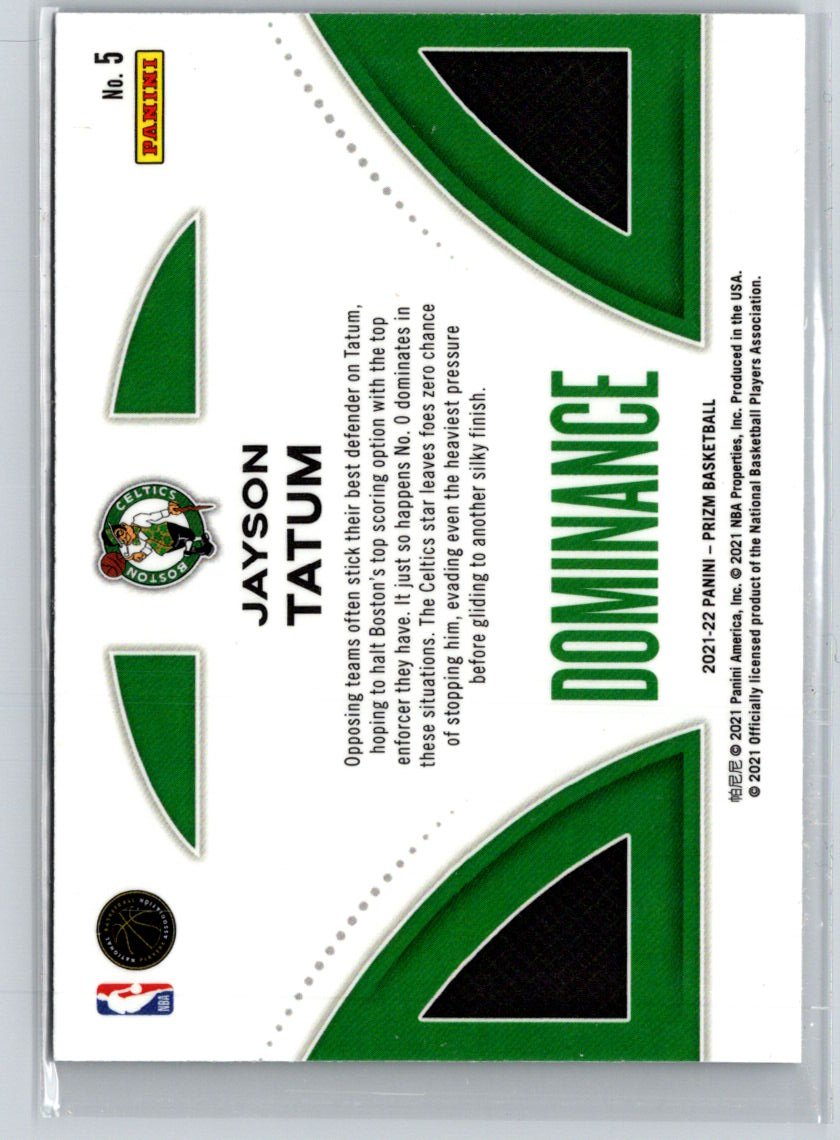 2021-22 Panini Prizm #5 Jayson Tatum Dominance K68