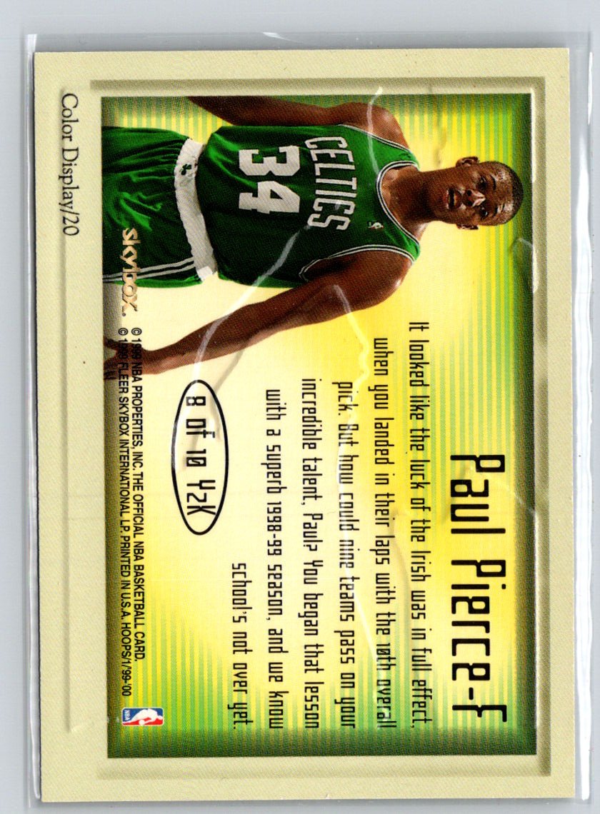 1999-00 Hoops #8 Y2K Paul Pierce Y2K Corps K69