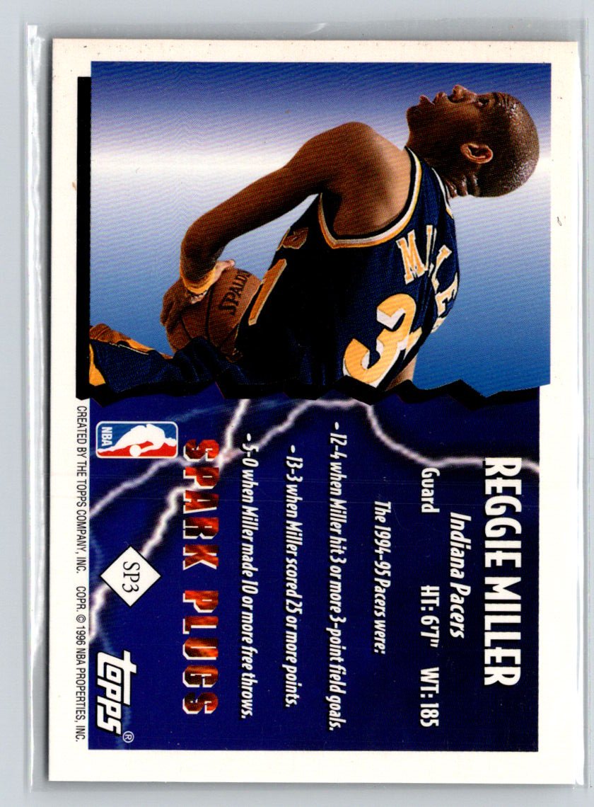 1995-96 Topps #SP3 Reggie Miller Spark Plugs K69