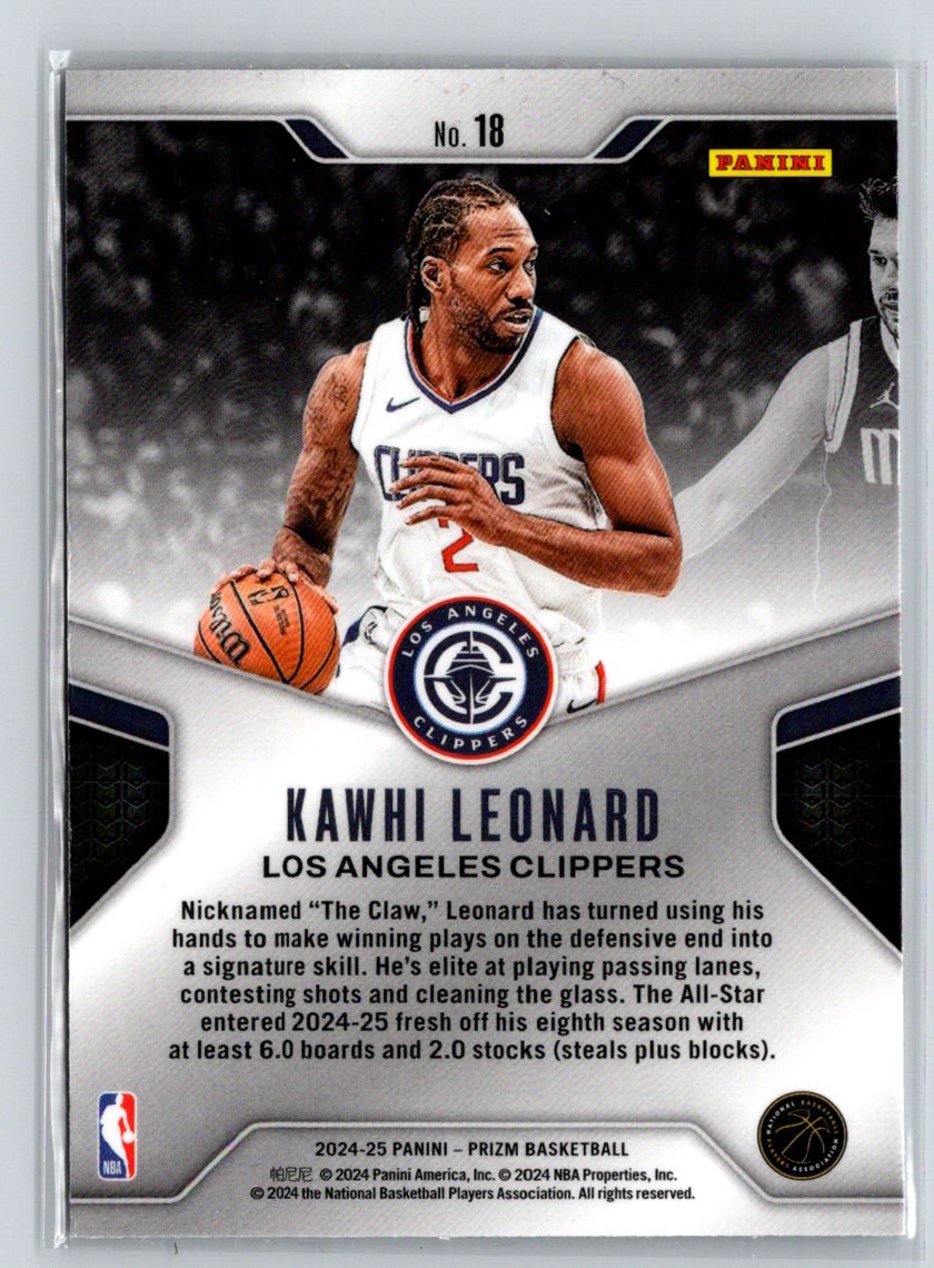 2024-25 Panini Prizm #18 Kawhi Leonard Dominance K70