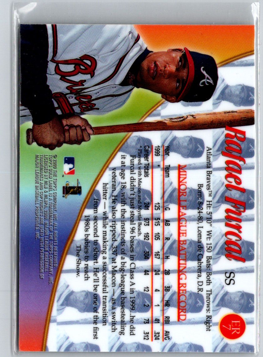 2000 Topps Gold Label #ER7 Rafael Furcal End of the Rainbow L02