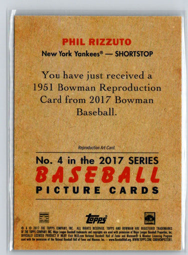 2017 Bowman #4 Phil Rizzuto 1951 Bowman Chrome L03