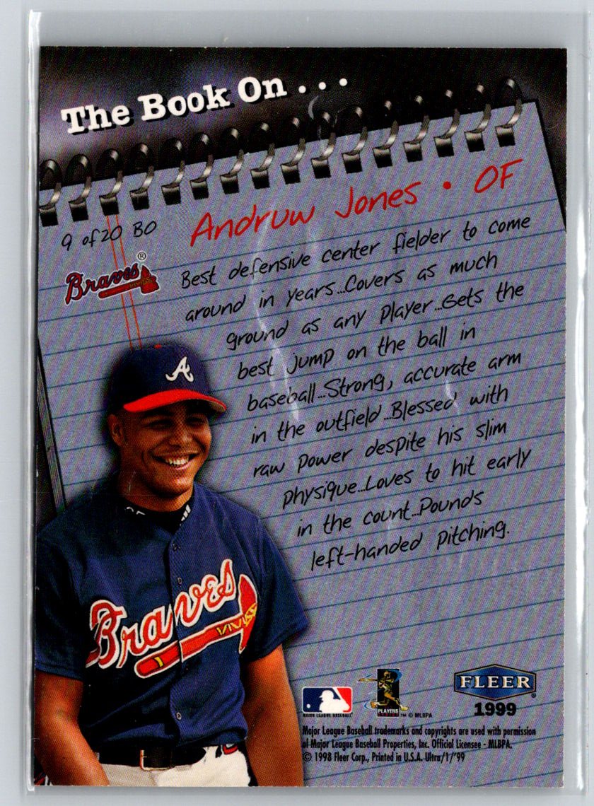 1999 Ultra #9 BO Andruw Jones The Book On L04