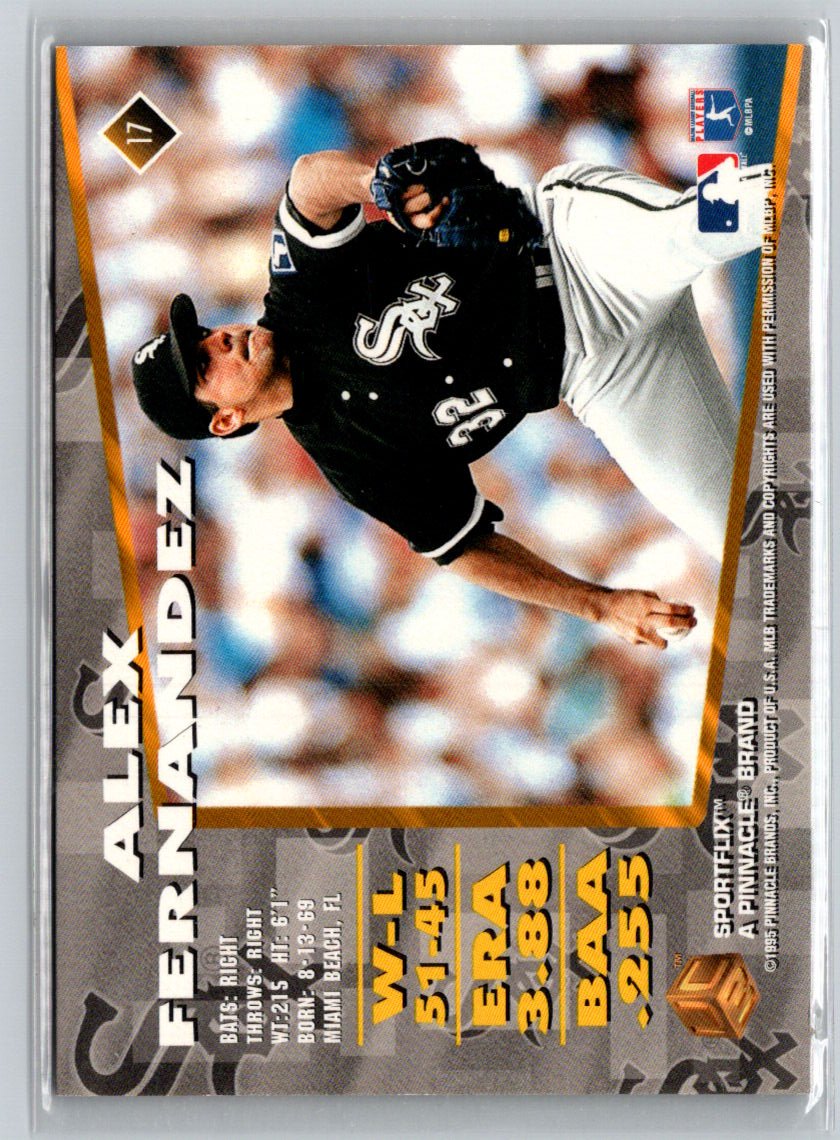 1995 Sportflix UC3 #17 Alex Fernandez Artist's Proofs L04