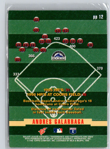 1996 Stadium Club #PP12 Andres Galarraga Power Packed L04