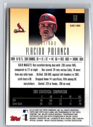 2002 Topps Gold Label #160 Placido Polanco L05