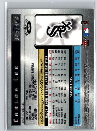 2001 Fleer Futures #38 Carlos Lee Black Gold #/499 L05