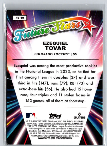 2024 Topps Chrome #FS-19 Ezequiel Tovar Future Stars L06
