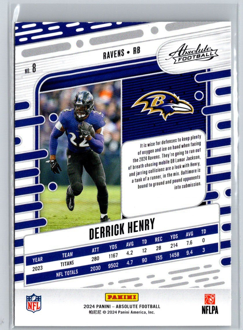 2024 Panini Absolute #8 Derrick Henry Blue L06