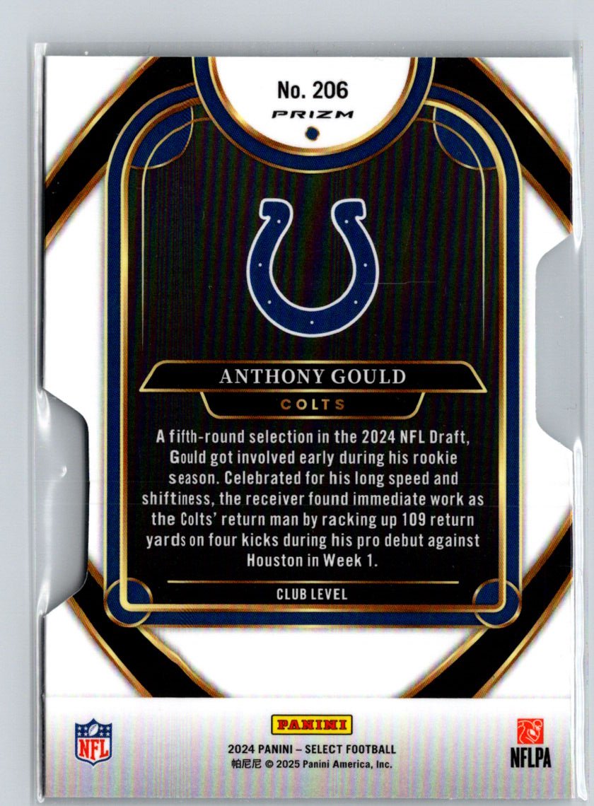2024 Panini Select #206 Anthony Gould Silver Prizm Die Cut L06