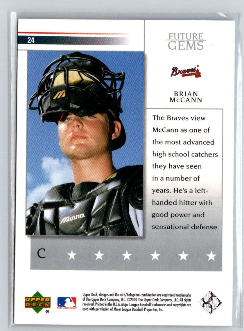 2002 Upper Deck Prospect Premieres #24 Brian McCann L07
