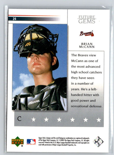 2002 Upper Deck Prospect Premieres #24 Brian McCann L07