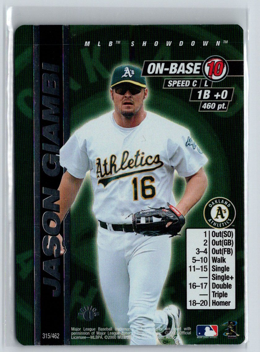 2000 MLB Showdown 1st Edition #315 Jason Giambi L07