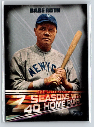 2016 Topps #GS-05 Babe Ruth The Greatest Streaks L08